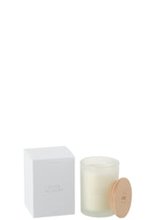 Geurkaars Fleur Blanche-38H (8,5X8,5X12,5Cm) - (50685)